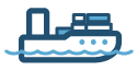 Large shipping boat icon